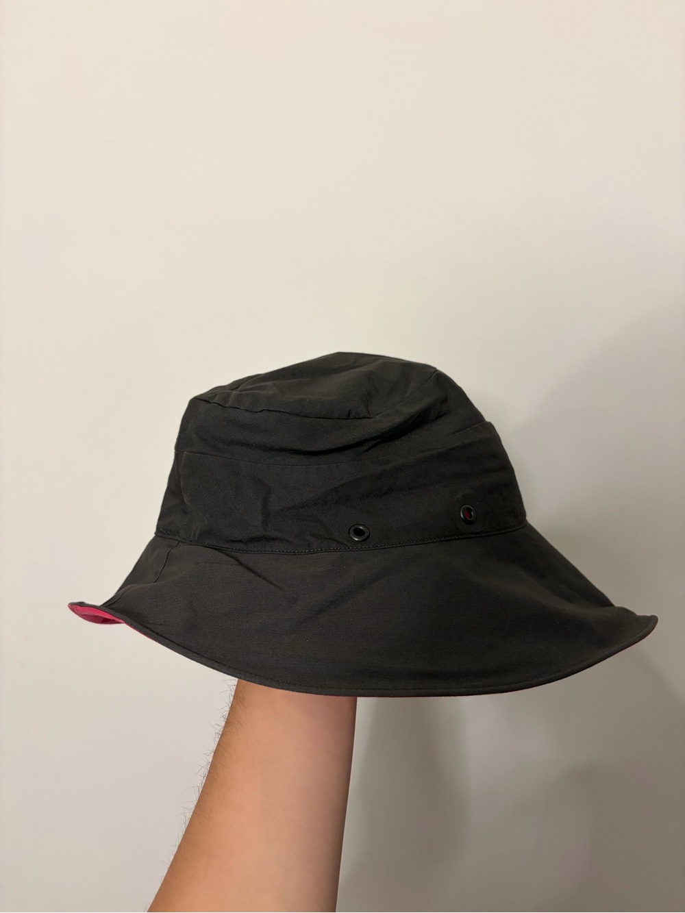Arc'teryx Red Plaid Bucket Hat with Stripe Detail image 2